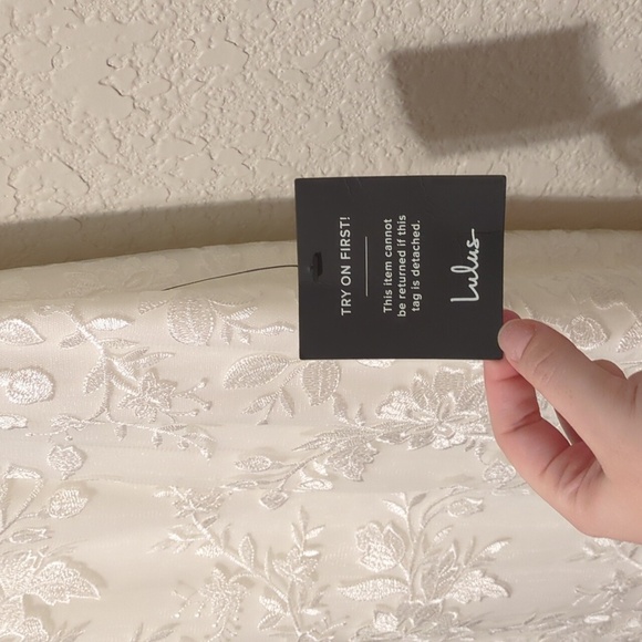 Lulu's Adored Eternity white lace sleeveless trumpet midi dress - Picture 8 of 13